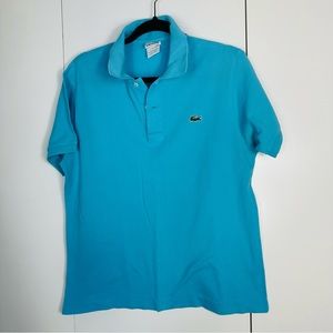 Lacoste, turquoise blue polo shirt , size L